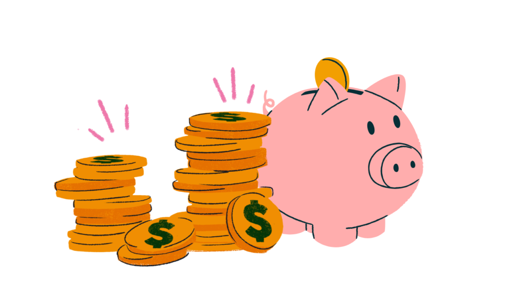 チャイルドシートをきょうだいで使い回して節約するイメージのイラスト