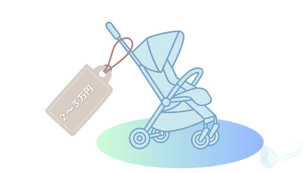 ベビーカーの価格帯ごとの違いをわかりやすく比較したイメージイラスト